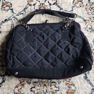 Vera Bradley- Black Microfiber Handbag